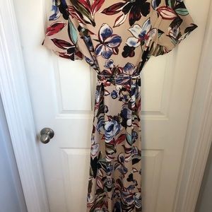 Florals maxi wrap dress
